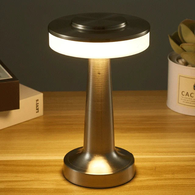 Retro Metal Touch Table Lamp for Bar Coffee Restaurant Light Desk LED Night Bedroom Decor