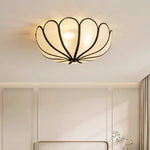 Wabi Sabi Flower Ceiling Light Creamy Petals for Bedroom