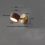 LED Wood Base Wall Sconce Modern Art Light Fixture for Living Room & Bathroom