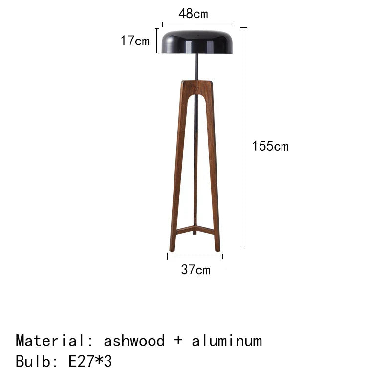 Wood Floor Lamp E27 Bulb Home Art Deco Hotel Bedroom Shop Lighting