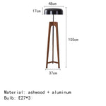 Wood Floor Lamp E27 Bulb Home Art Deco Hotel Bedroom Shop Lighting