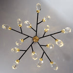 Diamante Crystal Branch Chandelier, Black