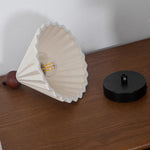 Ceramic Wood Pendant Lamp LED Hanging Light Fixture for Modern Home Decor