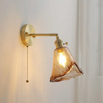Glass Copper LED Wall Lamp Sconce for Corridor Bedroom Living Room
