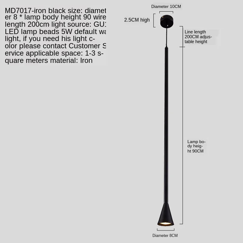 Nordic Minimalist Horn Pendant Light for Living Room and Bedroom