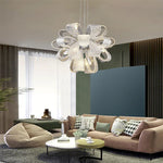 Glass Pinecone LED Chandelier: Modern Art Deco Pendant Lighting