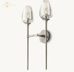 Tulip Glass Double Sconce Crystal Wall Lamp - Modern LED Wall Lighting