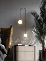 Arc Line Chandelier: Nordic Suspension Pendant for Living Dining Room Kitchen