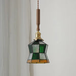 Nordic LED Pendant Lamp Walnut Copper Glass Hanging Lights Fixtures