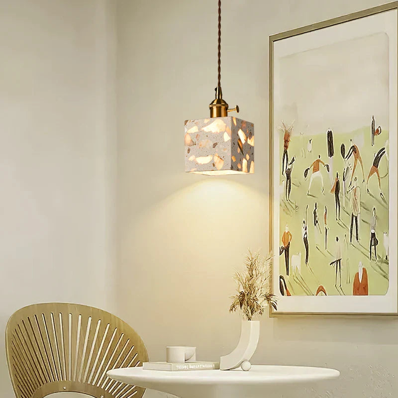 Afralia™ Terrazzo LED Pendant Light - Modern Nordic Design for Home and Kitchen
