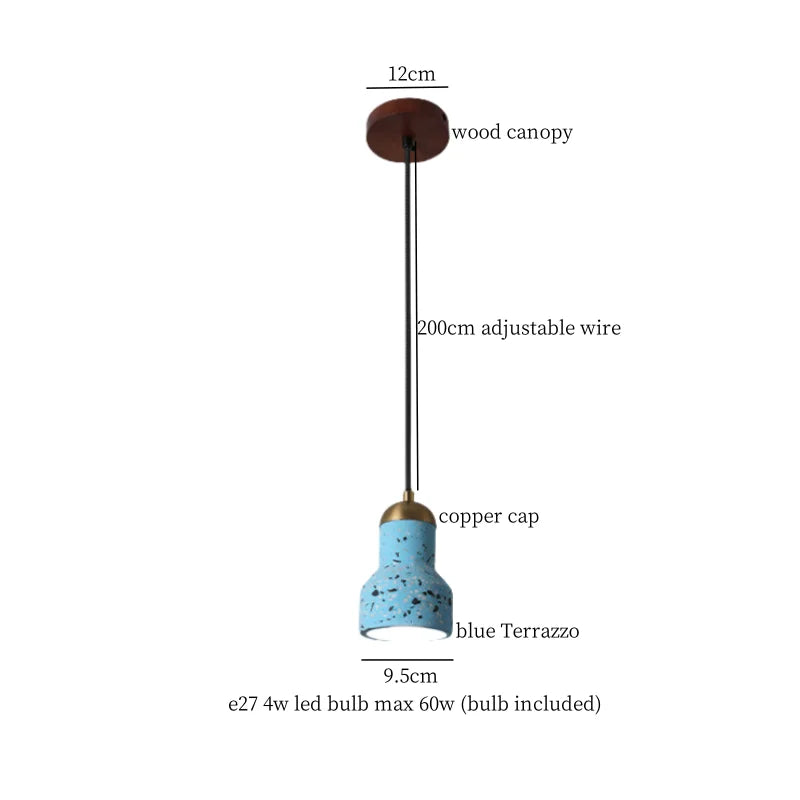 Afralia™ Terrazzo LED Pendant Lamps: Modern Nordic Home Decor Lighting for Living Room, Kitchen & Bar