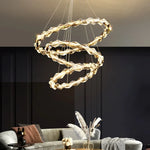 Crystal Chandelier Pendant Light - Dimmable Modern Luxury LED Chrome Luminaria