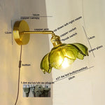 Nordic LED Wall Lights Pull Chain Switch Copper Glass Home Decor