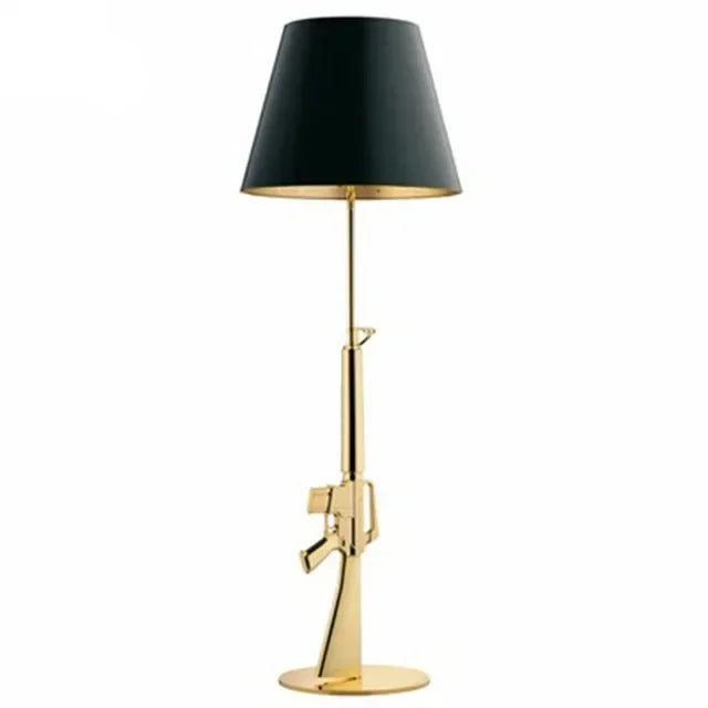 Gun Floor Lamp Electroplated Metal Table Desk Light