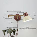 White Pumpkin LED Wall Light Fixture Swing Arm Nordic Modern Wandlamp