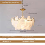 French Chandelier Garden Light with K9 Crystal | Elegant Pearl Shell Design