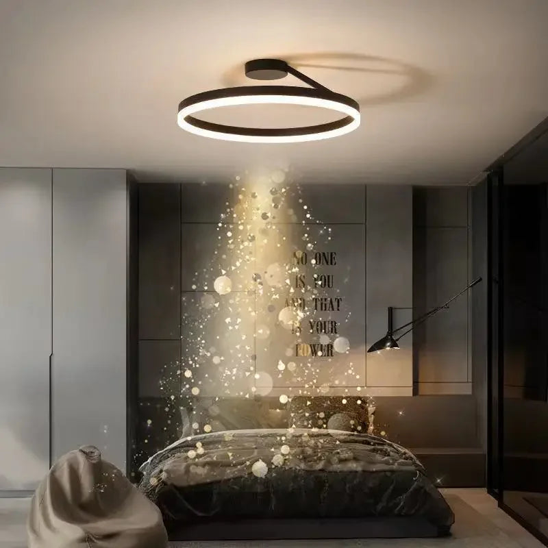 Scandinavia Ring Ceiling Chandelier Dimmable Pendant Light for Living Room