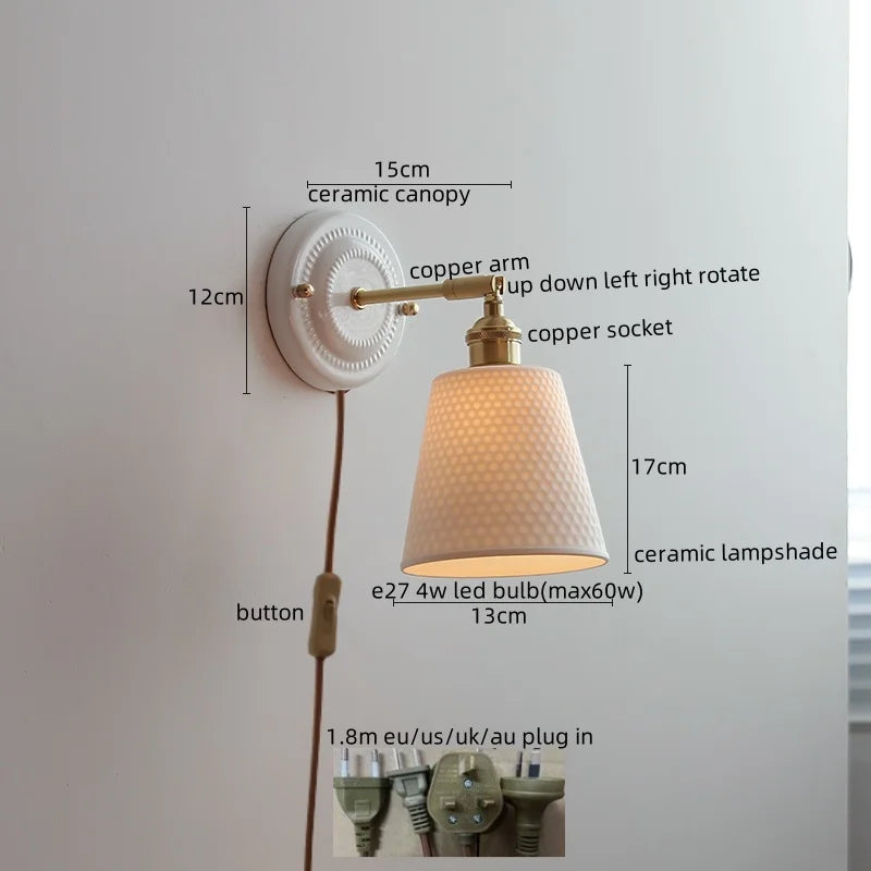 Modern Ceramic LED Wall Lamp for Home Decor
