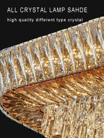 Amber Crystal Ceiling Chandelier: Luxe LED Home Decor Light Fixture