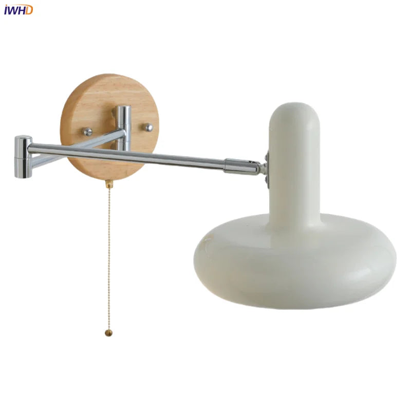 Afralia™ Cream Iron Art LED Wall Lamp for Bedroom Living Room Decor