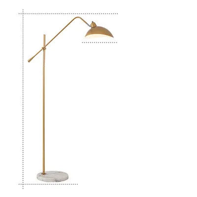 Nordic Adjustable Floor Lamp with Marble Base - Black