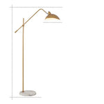 Nordic Adjustable Floor Lamp with Marble Base - Black