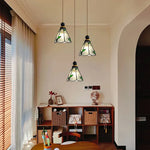 Afralia™ Tiffany Glass Wood LED Pendant Light - Nordic Modern Adjustable Hang Lamp