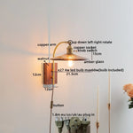 Amber Glass LED Wall Lamp for Modern Nordic Home Decor