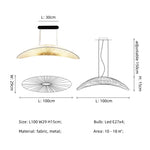 Wabi Sabi Fabric Pendant Light for Dining Room and Bar Decor