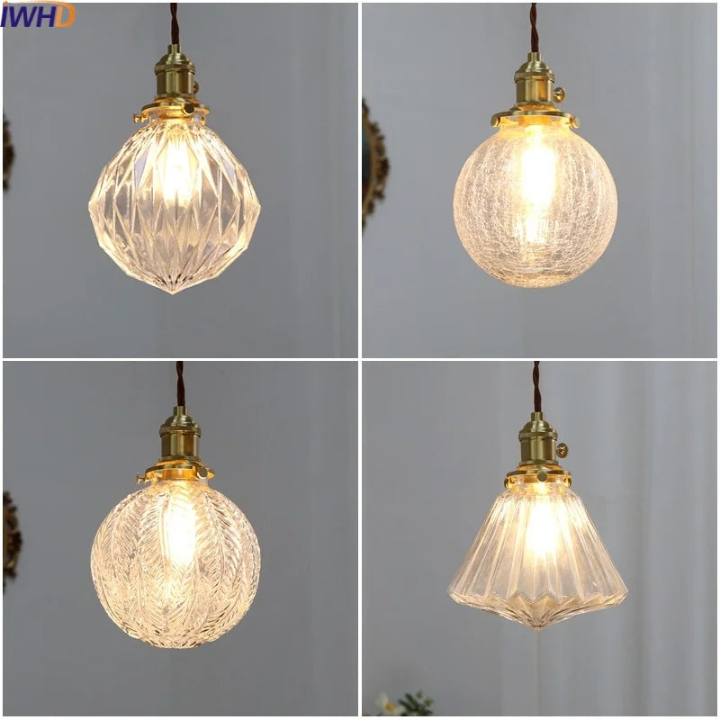 Modern LED Glass Copper Pendant Lamp | Nordic Style Hanging Light Fixtures