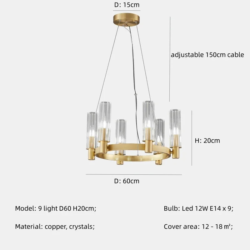 Crystal Chandelier Pendant Lights - Luxury LED Lighting for Living Room