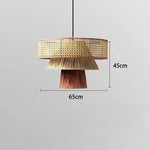 Nordic Rattan Pendant Lights: Retro Woven Chandeliers for Living Room & Restaurant