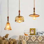 Afralia™ Nordic Glass Copper Pendant Light - LED Hanging Fixture for Bar, Loft, Bedroom, Kitchen