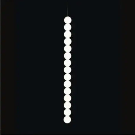 Art Deco LED Glass Pingpong Pendant Light in Gold Chrome Black.