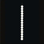 Art Deco LED Glass Pingpong Pendant Light in Gold Chrome Black.