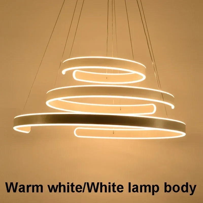 Geometric Circle Rings LED Pendant Light Fixture