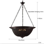 Black Aluminum Chain Tassel Pendant Lights - Dimmable Classic Chandelier