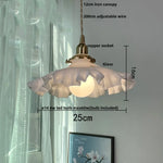 White Flower Glass LED Pendant Light - Nordic Modern Dining Room Hanging Fixture