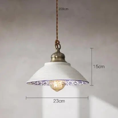 Blue Glass Pendant Lights for Bedroom Dinning Living Room