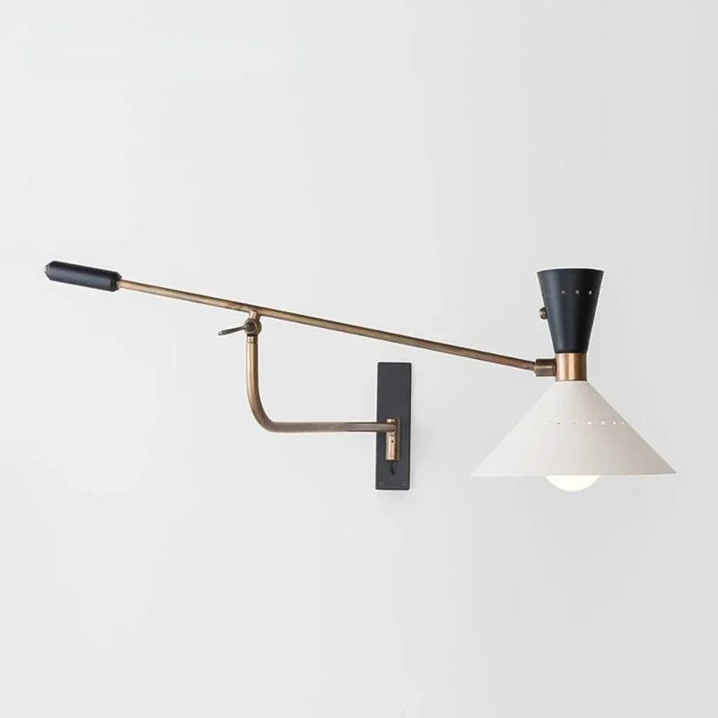 Nordic Long Arm Wall Light Sconce with Adjustable Study Reading Lamp