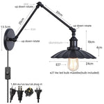 Afralia™ Gold LED Industrial Wall Lamp with Pull Chain Switch