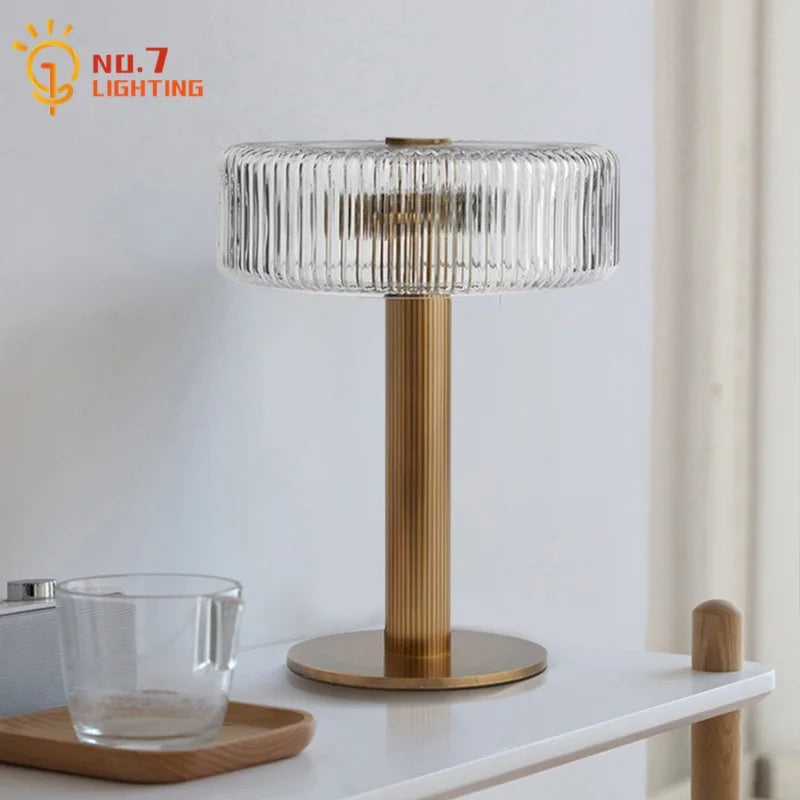 Glass Table Lamp LED G4 Luxury Minimalist Modern Light Fixtures for Home Decor
