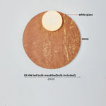 Glass Globe LED Wall Lamp: Modern Nordic Stone Bathroom Mirror Light