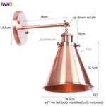 Rustic LED Wall Sconce Industrial Luminaire for Bedroom Foyer Bathroom Mirror