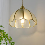 Afralia™ Glass LED Pendant Light Fixture Coffee Kitchen Loft Vintage Copper Hang Lamp