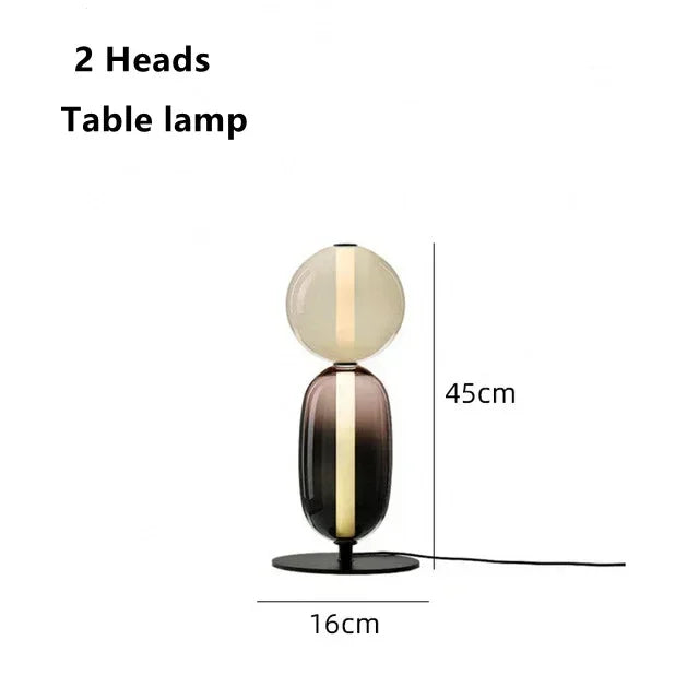 Glass Floor Lamp LED Table Light - Italian Design High Quality