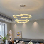 Crystal LED Chandelier Pendant Light Modern Luxury Foyer Ceiling Lamp
