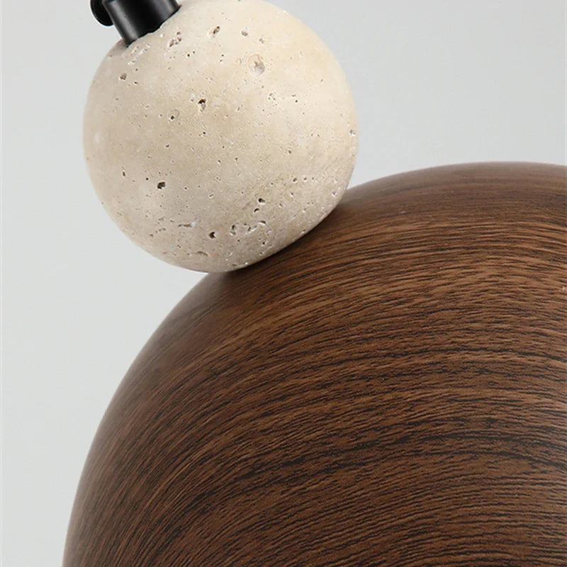 Yellow Travertine Iron Pendant Light - Wabi-Sabi Style Home Decoration Lighting