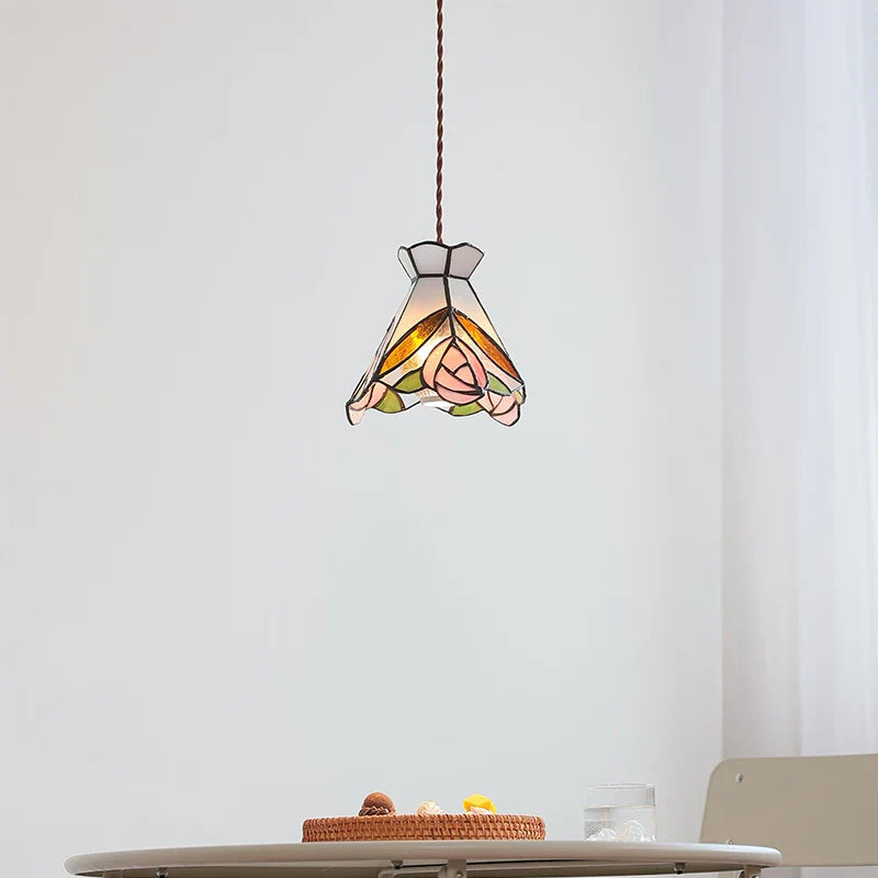 Tiffany Style Glass LED Pendant Lights for Dining Kitchen Restaurant Hallway