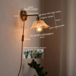 Japanese Style LED Glass Copper Wall Lamp Sconce for Restaurant, Bar, Bedroom, Bathroom